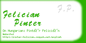 felician pinter business card